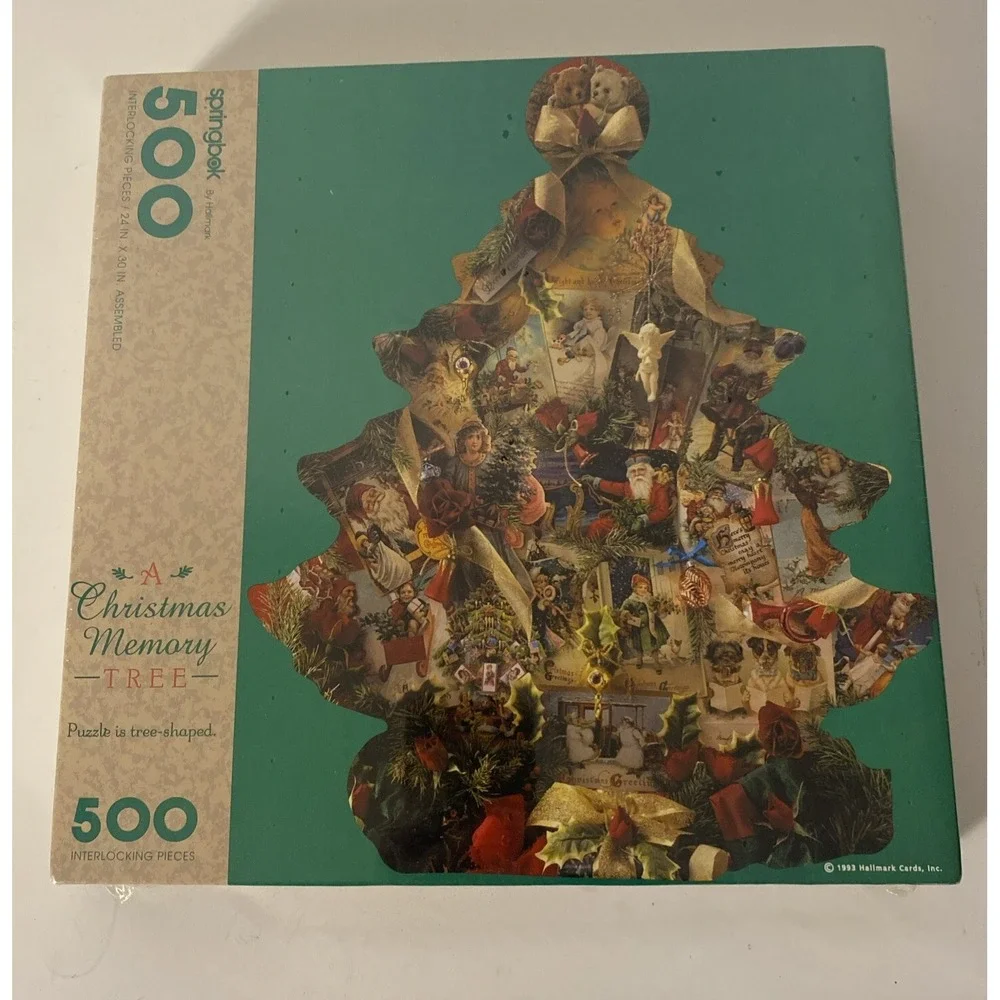Springbok A Christmas Memory Tree XZL7001 1993 500 Pc. Tree Shaped Sealed